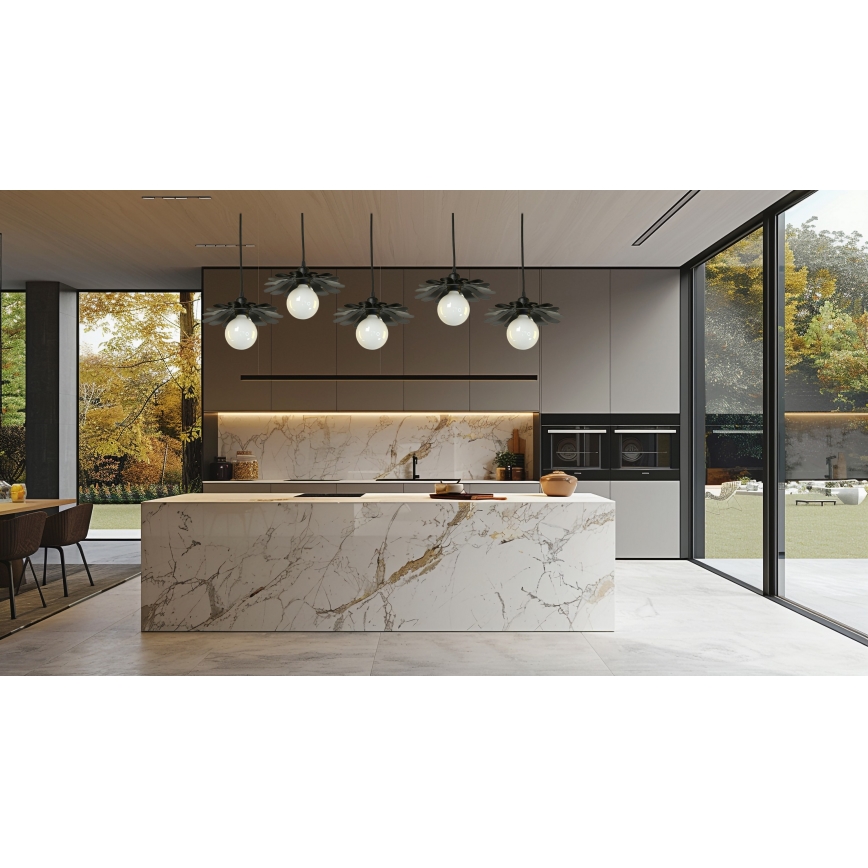Bohemia-Design - Pendant light with cable 1xE27/60W/230V, Black