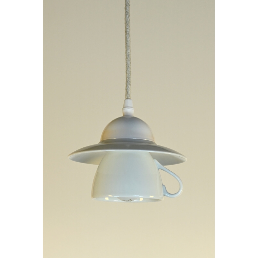 Bohemia-Design - Porcelain pendant lamp on a cord 1xE27/60W/230V