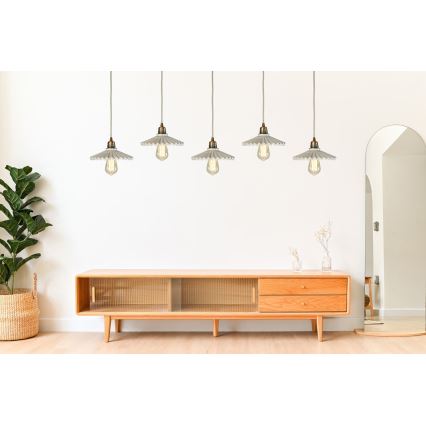 Bohemia-Design - Porcelain pendant light on cable 1xE27/60W/230V