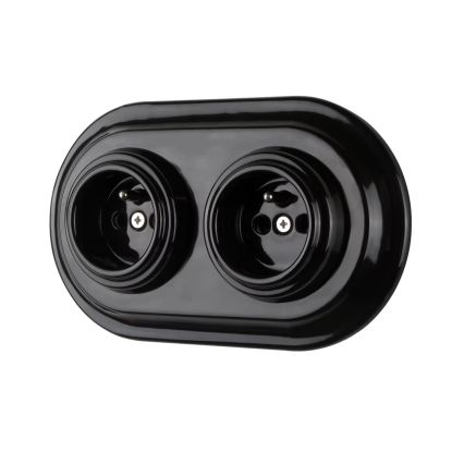 Bohemia-Design - Porcelain Retro Double Frame, Black