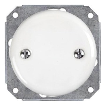 Bohemia-Design - Porcelain Retro Electrical Cover Plate, White