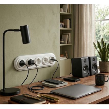 Bohemia-Design - Porcelain Retro Five-Gang Frame White