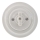 Bohemia-Design - Porcelain Retro Rotary Switch with Frame No. 1, White