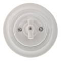 Bohemia-Design - Porcelain Retro Rotary Switch with Frame No. 7, White
