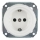 Bohemia-Design - Porcelain retro Schuko wall socket, frameless, 250V/16A, white
