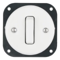 Bohemia-Design - Porcelain Retro Single Doorbell Switch, Frameless, White