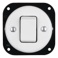 Bohemia-Design - Porcelain retro single switch, frameless, No. 7, white