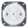 Bohemia-Design - Porcelain vintage rotary switch, frameless, No. 1, white