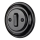 Bohemia-Design - Porcelain Vintage Single Switch with Frame No. 1, Black