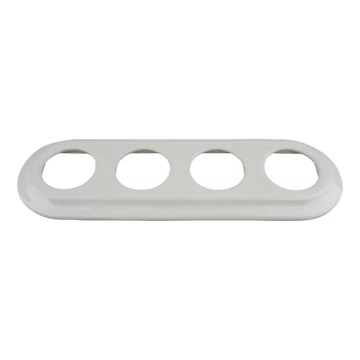Bohemia-Design - Retro Porcelain Four-Gang Frame, White