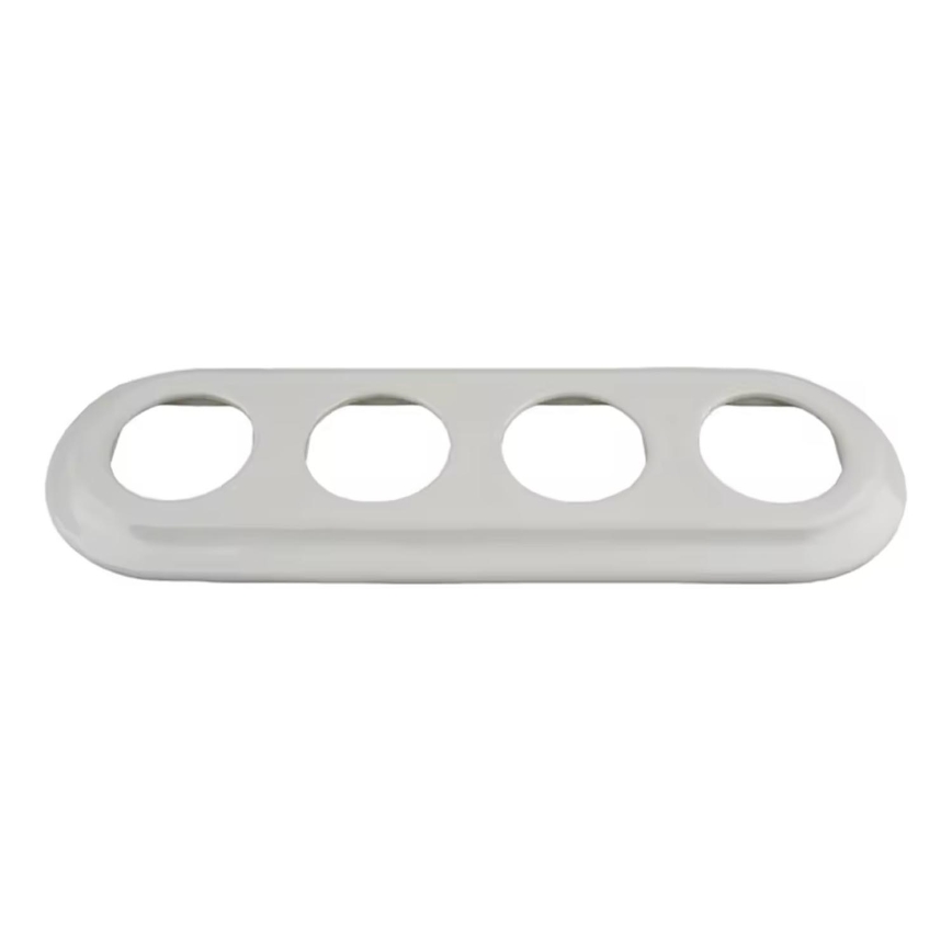 Bohemia-Design - Retro Porcelain Four-Gang Frame, White