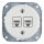 Bohemia-Design -Retro porcelain frameless Ethernet wall socket 2x CAT5e white
