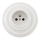 Bohemia-Design - Retro Porcelain Household Socket with Frame 250V/16A White