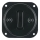 Bohemia-Design - Retro Porcelain Single-Button Doorbell Switch, Frameless, Black