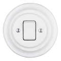 Bohemia-Design - Retro Porcelain Single Switch with Frame No. 7, White