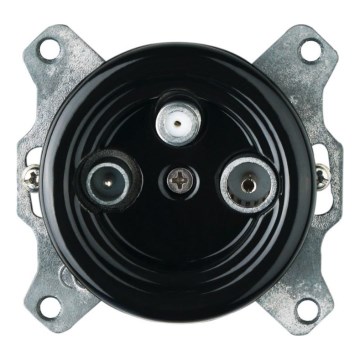 Bohemia-Design - Retro Porcelain TV/SAT-W Socket, Frameless, Black