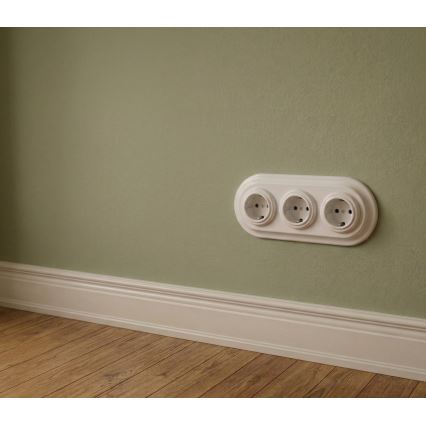 Bohemia-Design - White Porcelain Retro Triple Frame