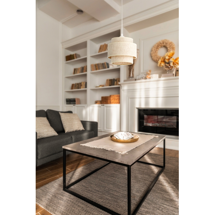 BOHO Cable Pendant 1xE27/60W/230V Ø 20 cm White