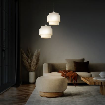 BOHO Cable Pendant Light 2xE27/60W/230V White