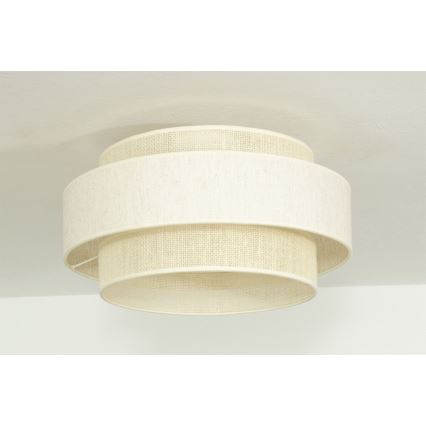 BOHO Ceiling Light 1xE27/60W/230V Ø 40 cm Cream/Jute