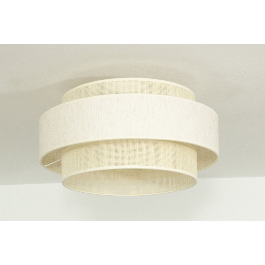 BOHO Ceiling Light 1xE27/60W/230V Ø 40 cm Cream/Jute
