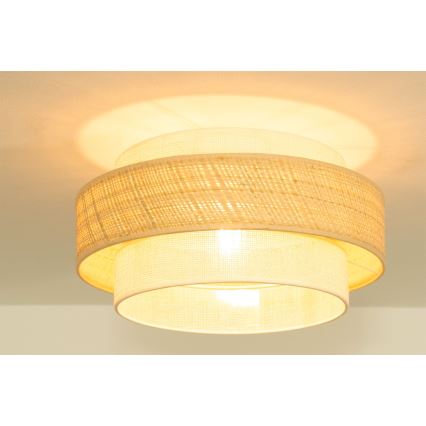 BOHO ceiling light 1xE27/60W/230V, Ø 40 cm, jute/cream