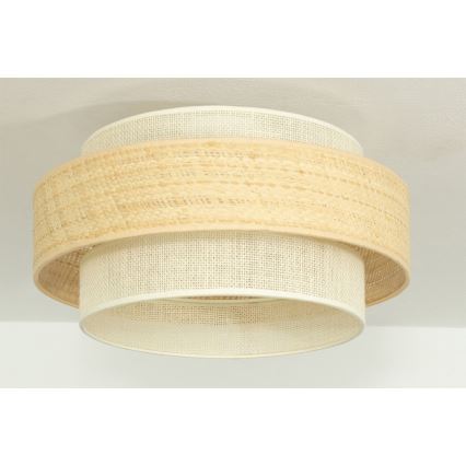 BOHO ceiling light 1xE27/60W/230V, Ø 40 cm, jute/cream