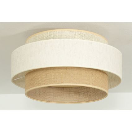 BOHO Ceiling Light 1xE27/60W/230V Ø 40 cm White/Jute