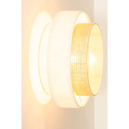 BOHO Ceiling Light 1xE27/60W/230V Ø 40 cm White/Jute