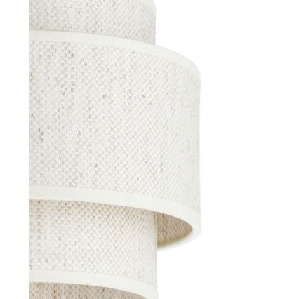 BOHO cord-hung pendant lamp, 1x E27/60W/230V, Ø 40 cm, white