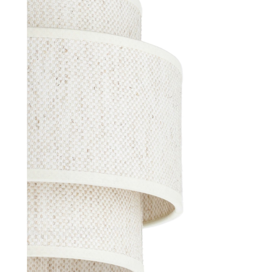 BOHO cord-hung pendant lamp, 1x E27/60W/230V, Ø 40 cm, white