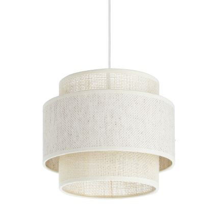 BOHO cord pendant light 1x E27/60W/230V, Ø 20 cm, cream/jute