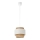 BOHO Cord Pendant Light 1xE27/60W/230V Ø 20 cm Cream/Jute