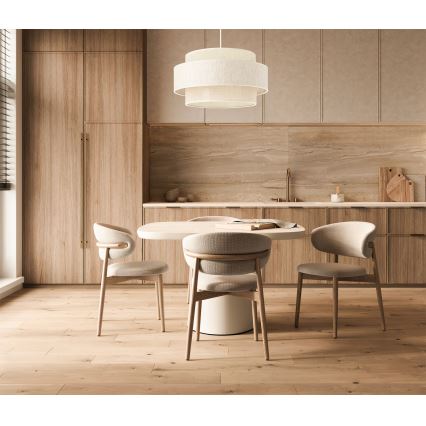 BOHO Cord Pendant Light 1xE27/60W/230V Ø 40 cm Cream/Jute