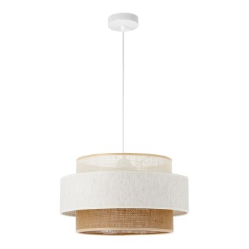 BOHO cord pendant light 1xE27/60W/230V Ø 40 cm white/jute