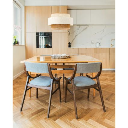 BOHO cord pendant light 1xE27/60W/230V Ø 40 cm white/jute