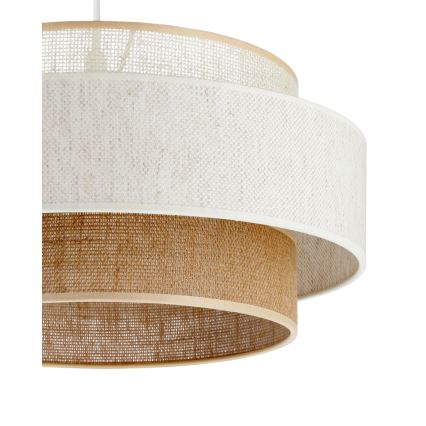 BOHO cord pendant light 1xE27/60W/230V Ø 40 cm white/jute