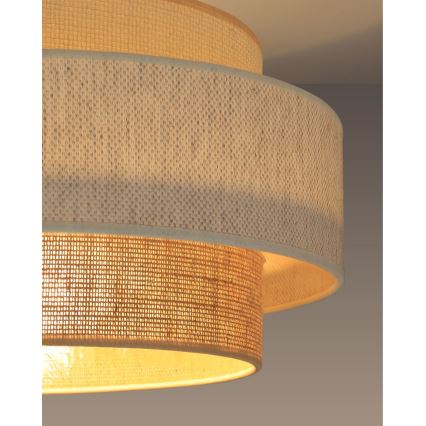 BOHO cord pendant light 1xE27/60W/230V Ø 40 cm white/jute