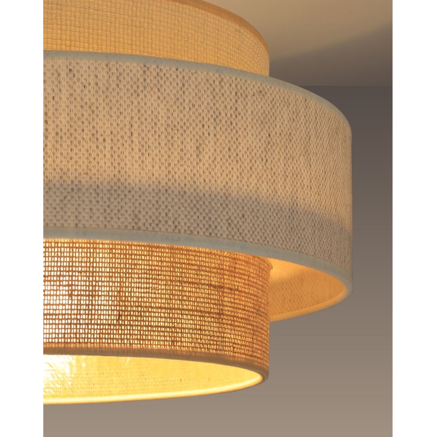 BOHO cord pendant light 1xE27/60W/230V Ø 40 cm white/jute