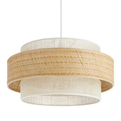 BOHO pendant light on cord 1xE27/60W/230V Ø 40 cm jute/cream