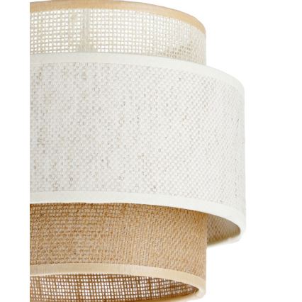 BOHO pendant light on cord 2xE27/60W/230V white/jute