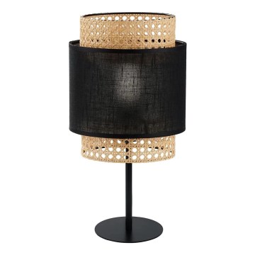 BOHO Table Lamp 1xE27/15W/230V Black/Rattan