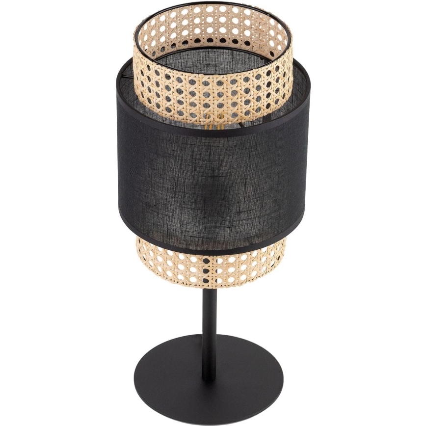 BOHO Table Lamp 1xE27/15W/230V Black/Rattan