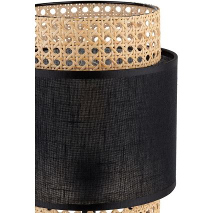 BOHO Table Lamp 1xE27/15W/230V Black/Rattan