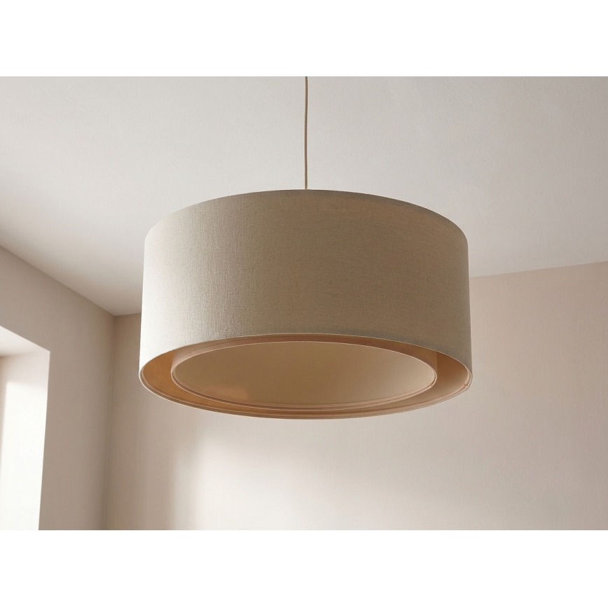 BOHO TRINITI cord pendant light 1xE27/60W/230V, Ø 50 cm, cream