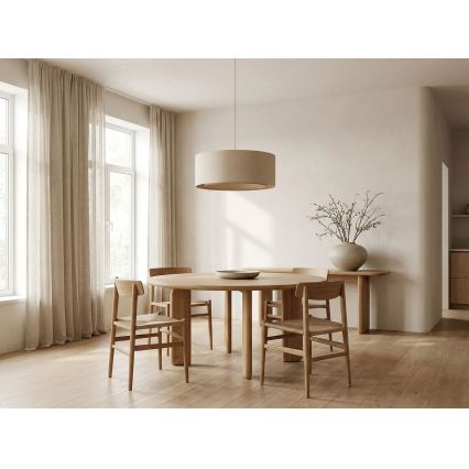 BOHO TRINITI cord pendant light 1xE27/60W/230V, Ø 50 cm, cream