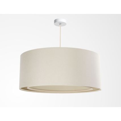 BOHO TRINITI cord pendant light 1xE27/60W/230V, Ø 50 cm, cream