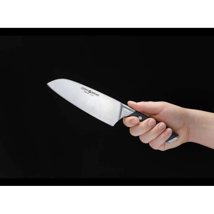 Böker - FORGE 16 cm Santoku Kitchen Knife, Black