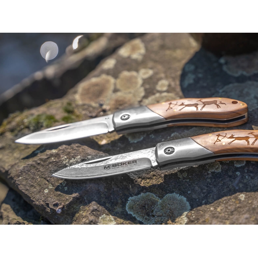 Böker - Pocket Damascus knife Magnum Caveman 19,4 cm