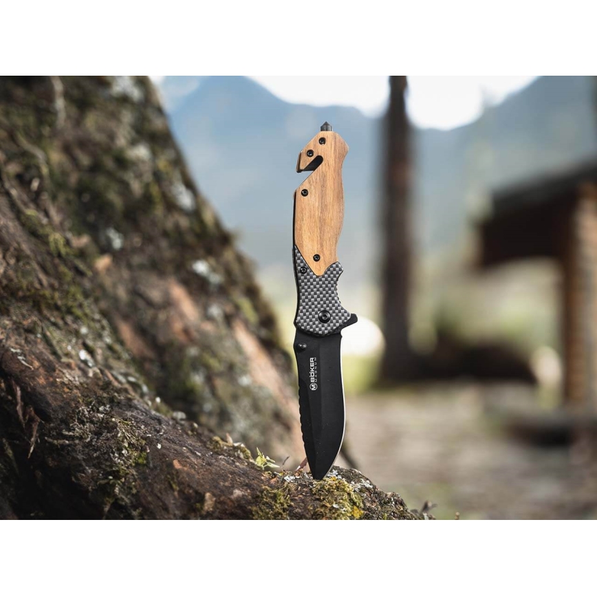 Böker - Pocket knife Magnum Blomkvist Olive 20,5 cm olive wood